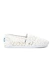 Toms Women's 10008033 Lace Leaves Alpargata Flat, White, 9 M US