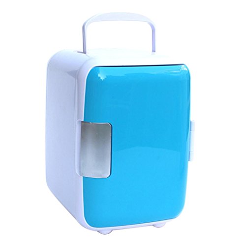 Click Here to See More Images MChoice 12V 4L Car Refrigerator Mini Warm Cool Vehicle Refrigerator Auto Freezer Fridge (Blue)