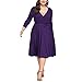Mlide Women’s Vintage 1950s Style Sleeved Plus Size Swing Dress 2020 Summer New Gown Purplethumb 4