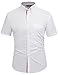 Men's Slim Business Shirts Botton Down KL-3,White,Medium