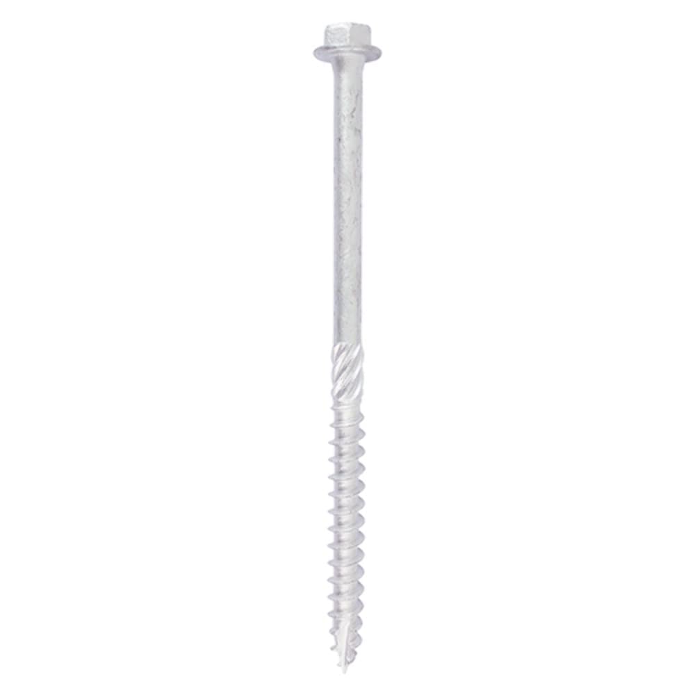 TIMCO Heavy Duty Timber Screws Hex Flange Head Exterior Silver - 10 x 100