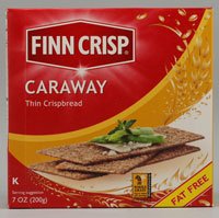 Finn Crisp Caraway Thin Rye Crispbread with Caraway, 7-Ounce Boxes (Pack of 9)