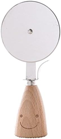 A Pizza cutter of the tiny deskstand type which can be kept standing vertically before and after use - (Made in Japan)