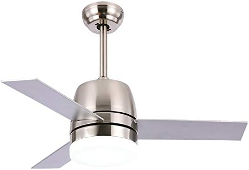 OCSEVE 36-in Ceiling Fan with Light, Flush Mount Brushed Nickel Fan Light Fixture with Light Kit and Remote