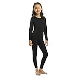 ViCherub Girls Fleece Lined Thermal Underwear Set Long Johns Ultra Soft Winter Warm Top & Bottom Knit Base Layers