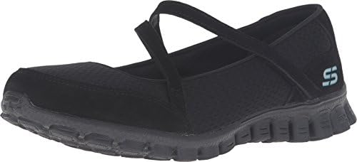 Skechers Women's EZ Flex 2 Mary Jane Sneaker,Black,US 8.5 M