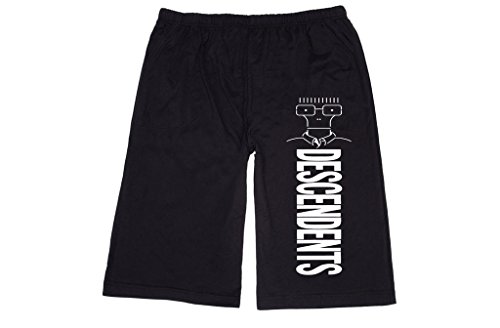 XJXP Men's Descendents Band Logo Lounge breeches Shorts Pants M Black