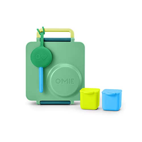 OmieBox Bento Box for Kids + OmieBox (2 pack) Leakproof Dips Containers