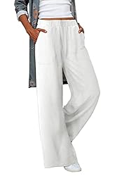 Acelitt Womens High Waist Elastic Pants Ladies