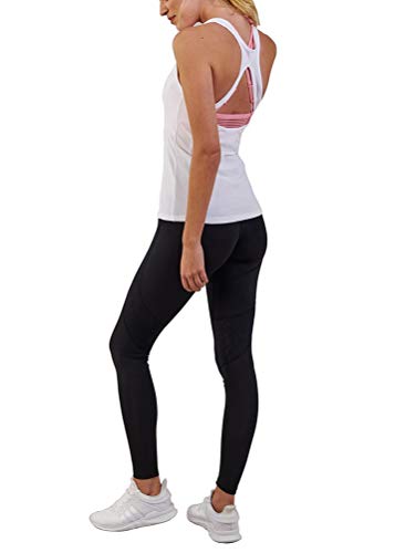 image for Mippo Women's Sexy Wokrout Clothes Open Back Yoga Tops Running Racerba