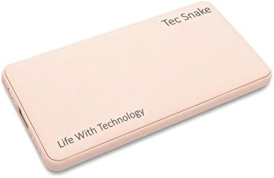 Adorable 10000mAh Portable Charger - TECSNAKE 2.1A, Fashion, Travel Portable Charger, Compact, Rapid Charge Power Bank,Universal External Batteries for IPHONE, IPAD, SAMSUNG AND MORE (Pink)