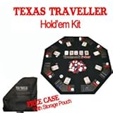 Trademark Poker Texas Traveller Table Top and 300 Chip