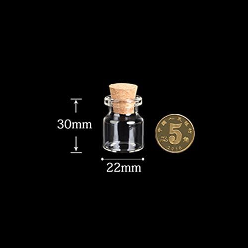 10pcs 5ml 22x30mm Cute Mini Glass Bottles with Cork Message Weddings Wish Jewelry Party Favor