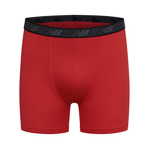 New Balance Boy's Performance Boxer Briefs 4Pack, Print/Team