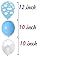 Cloud Balloon Garland Kit,White Blue Gold Latex Balloons,97 Count
