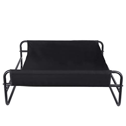 Elevated Cooling Pet Bed, Folding Pet Cot, Dog Bed - Breathable Fabric & Metal Frame Rest Bed Orthopedic, Easy Clean for Small, Medium, Large, Extra Large 33.9 x 33.9 x 12.6 inches