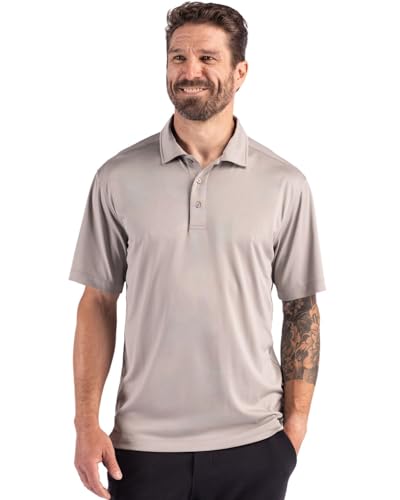 Clique Charge Active Mens Short Sleeve Polo, Silver Grey, XL