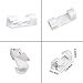 Self-Adhesive Cable Clips Organizer Drop Wire Holder Cord Management, Pack of 20 (White, 0.27 inch)