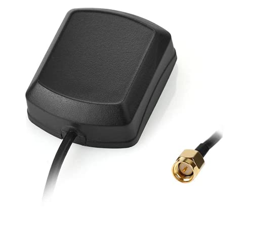 UniteCom High Gain GPS GLONASS GALILEO Magnetic Active Antenna IP67 Navigation Vehicle Car Truck Boat Caravan Camper Van Satnav 3 Meter Cable SMA Male Connector External Aerial Waterproof Outdoor