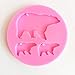 Animal Family Bear Mama Baby Silicone Keychain Mold Epoxy Resin Molds DIY Silicone Key Ring Mold Pendant Mold