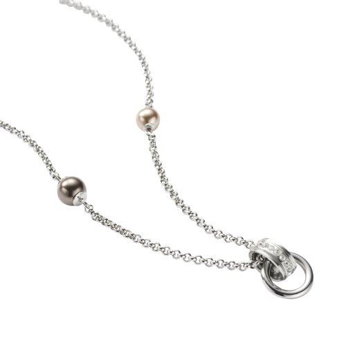 FOSSIL  JF85424040 Charms Collier 90 cm Perlen bronze braun Rauchquarz Schmucksteine