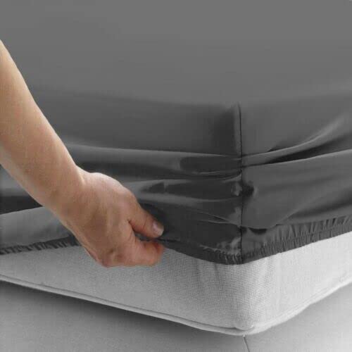 EXTRA DEEP 25CM FULL FITTED SHEET BED SHEETS SINGLE SIZE RICH COTTON (White, Double)
