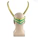 Cafele Loki Helmet Removable Horns Loki Mask Movie Thor Ragnarok for Halloween Green