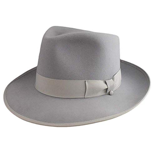 gray fedora hat