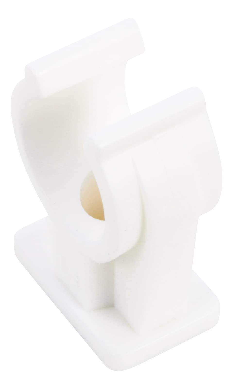 Sanitop-Wingenroth 100922 Pipe Clips Set of 2 15 mm with Brass Thread Sleeve M6 Mounting Assortment Plastic White