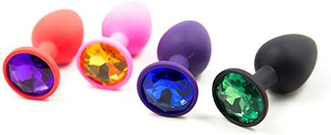 4 cr Rhinestone Decoration Silicone Plug Plug Soft Beads for Women & Men,red