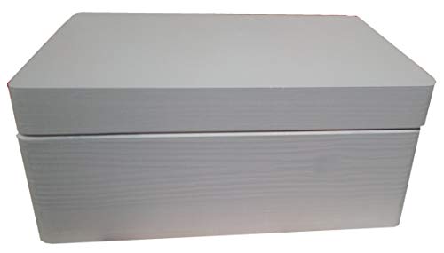 plain white wooden toy box