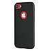 iPhone 7 Case, iPhone 8 Case, Black Durable Shock Absorbing Rubber Cover with Excellent Grip fits 4.7 inch iPhone - Tough & Protective and Light & Slim | totallee The Doberman (Black)