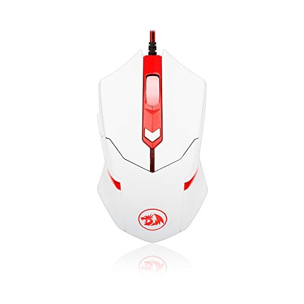 Redragon M601WA Wired 6 Button Gaming Mouse Red LED Backlit Ergonomic Programmable Mouse Centrophorus with Weight Tuning…