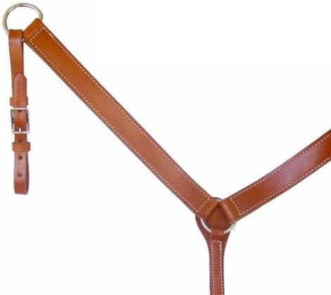 Circle Y 1 1/2" Wide Straight Classic Smooth Breast Collar for Horse