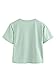 MakeMeChic Women's Letter Print Crop Tops Casual Short Sleeve Tees