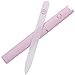Malva Belle Best Crystal Glass Nail File & Travel Case - Heavy Duty Professional Nail Shaper - Lilac 2mm