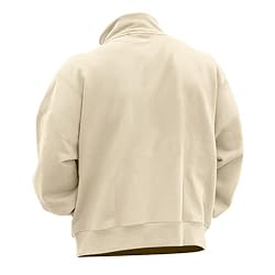 Mens Quarter Zip Pullover Vintage Fashion Long