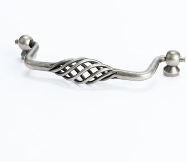 Cabinet Bail Pull, Provence, Pewter French Iron