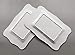 LOK-OSEMILE Gourmet Art Crackle Set of 2 Melamine Rectangular Serving Trays/Platters Cream 17