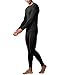 LAPASA Men's Thermal Underwear Set Soft Fleece Lined Long Johns Lightweight Base Layer Top & Bottom Winter Thermoflux 100 Mildly Warm M11 X-Large Black