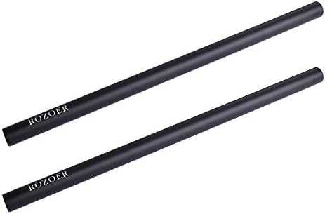 ROZOER 30 cm Long 15mm DSLR Rod with M12 Thread in Both End for DSLR Rig Shoulder Support (12" New Version, Aluminium Alloy)