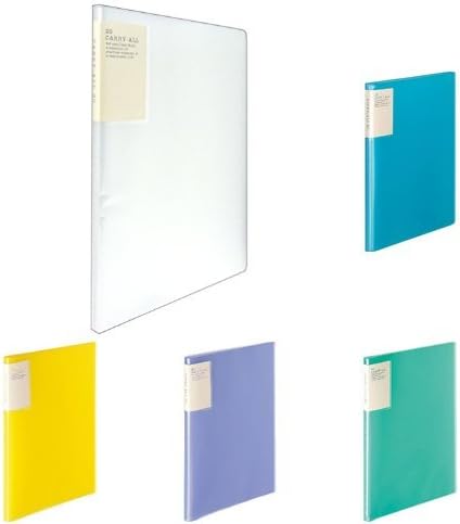 Amazon Co Jp コクヨ クリヤーブック キャリーオール 8色セット 透明 青 緑 紫 黄 ピンク 黄緑 オレンジ 文房具 オフィス用品
