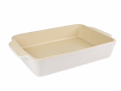 USA Pan Bakeware Handmade Oven-Safe Nonstick Stoneware Rectangular Baking Dish, 12.75 x 8.75-Inch