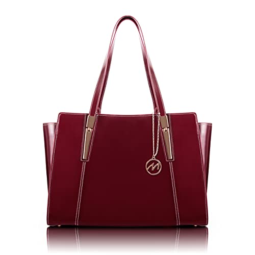 McKlein ALDORA, Leather Ladies' Tote with Tablet Pocket, Laptop Bag for Women Lightweight Leather, Computer Tote Bag, Briefcase Large Capacity Handbag Shoulder Bag, Professional Office Work Bag at Amazon