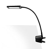 TROND Halo 11W-C LED Clamp Light Desk Lamp with USB Charging Port (Premium Diffusion Film, 5 Lighting Modes, 5-Level Dimmable, 30-Minute Timer, Flexible Gooseneck, Glare-Free) ()