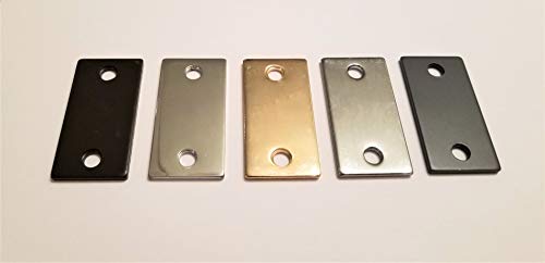 Door Strike Filler Plate | Cylindrical Lock Prep | Mortise Filler | Strike Plate Replacement Hardware | Tuff Strike (Brushed Chrome)