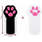 Runfish Laser Cat Toys, Pet Cat Dog Catch the LED Light Pointer Interactive Toys Scratching Training Tool Red Pot Exercise Chaser Toy 2 pack, Black + White