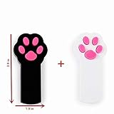 Runfish Laser Cat Toys, Pet Cat Dog Catch the LED Light Pointer Interactive Toys Scratching Training Tool Red Pot Exercise Chaser Toy 2 pack, Black + White