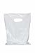 Merchandise Bags: ACME Bag Bros 100 Large Black and White Plastic Retail Bags, Plastic Bags w Handles 12x15