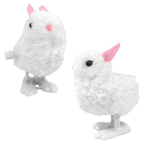NOVELTY GIANT WWW.NOVELTYGIANT.COM Wind Up Hopping Bunny Easter Egg White Baby Bunny 2 Pk